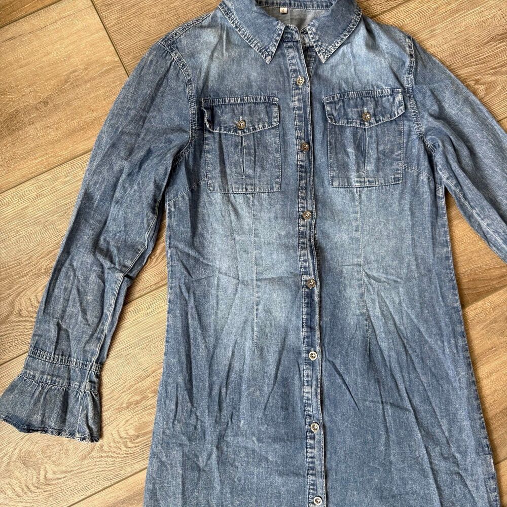 Boutique Denim Blue Dress - Picture 3 of 4